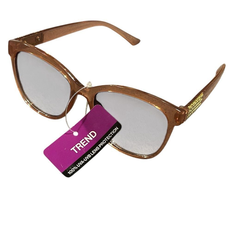 Trend Sunglasses Women's Round Pink Gold Accents UV400